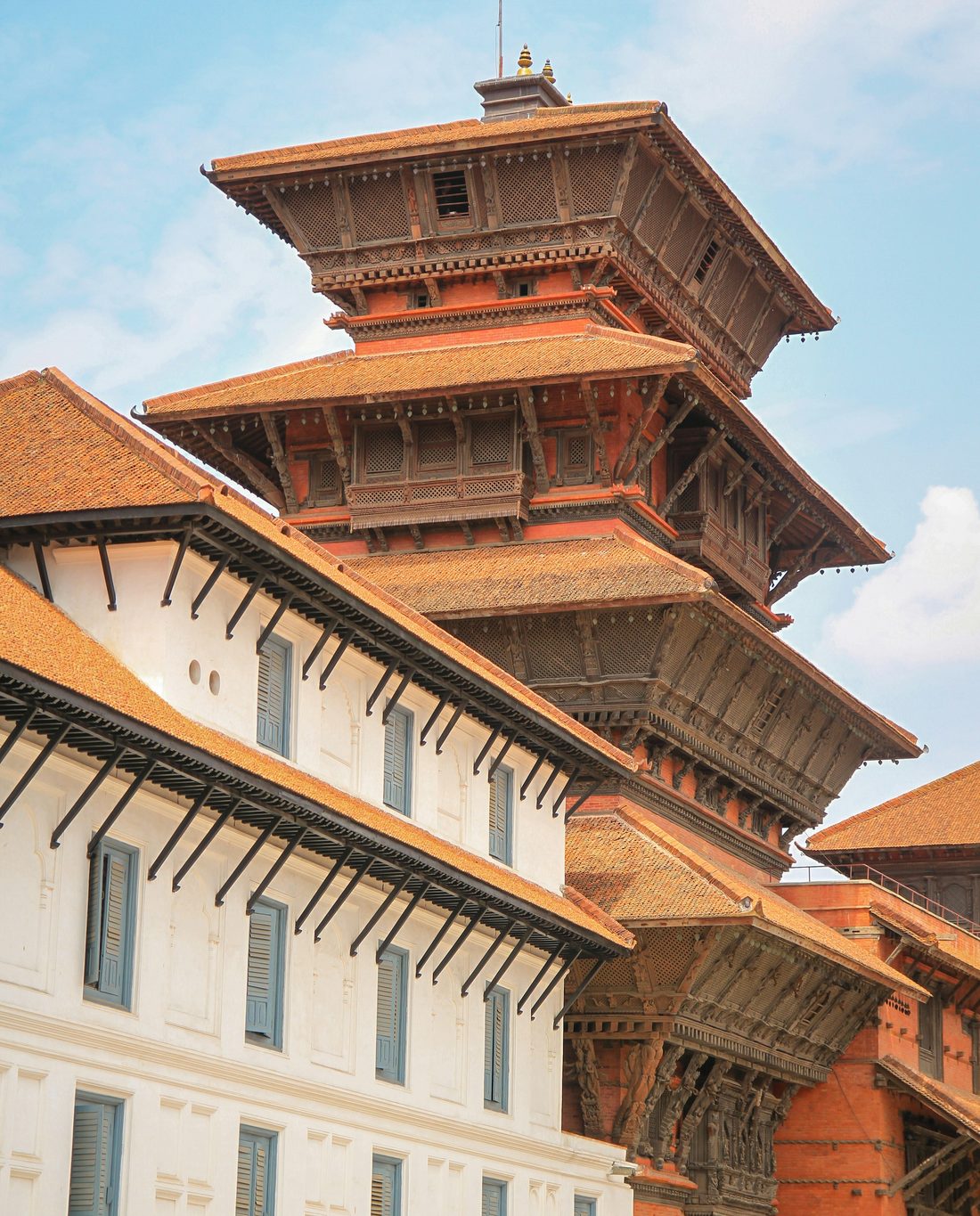 Tiered palace tower in Kathmandu Durbar Square