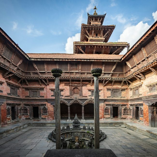Royal courtyard of Patan Durbar Square
