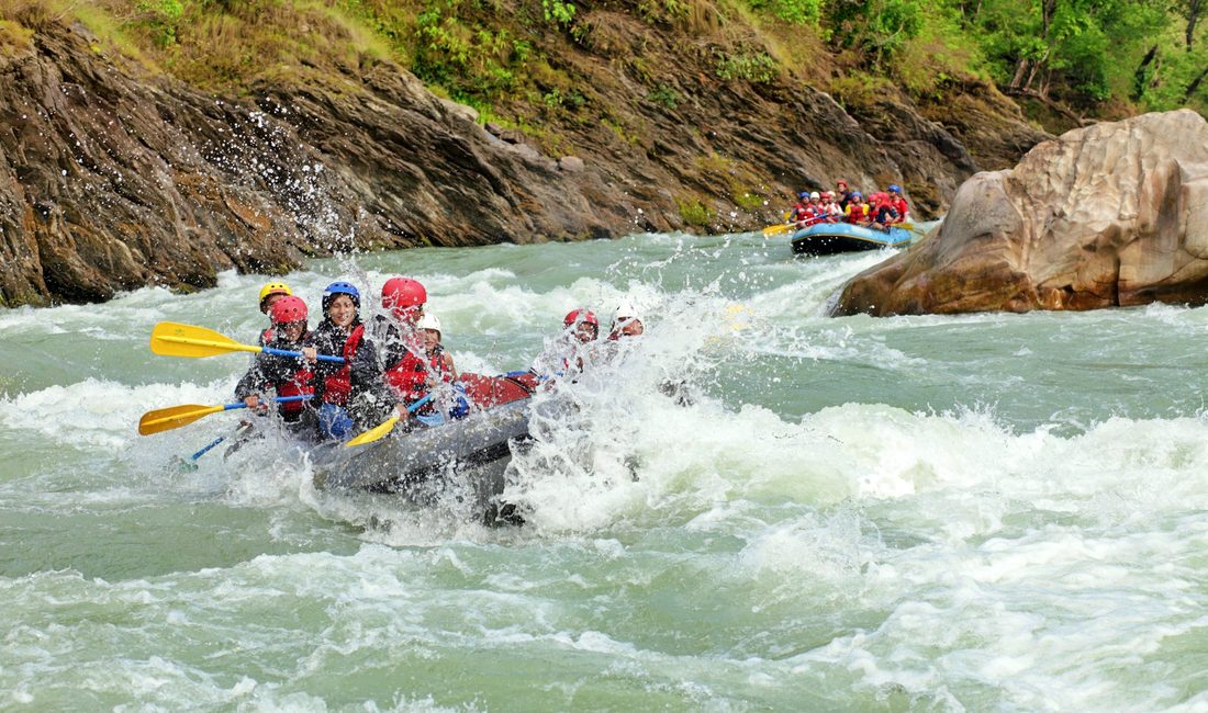 White-water rafting on a Nepal river